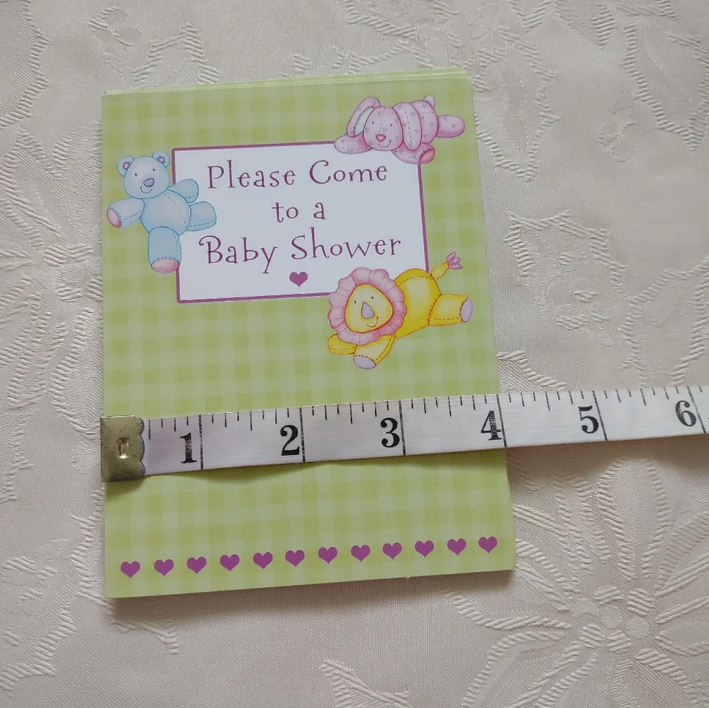 15 baby shower party cards invitations animal print